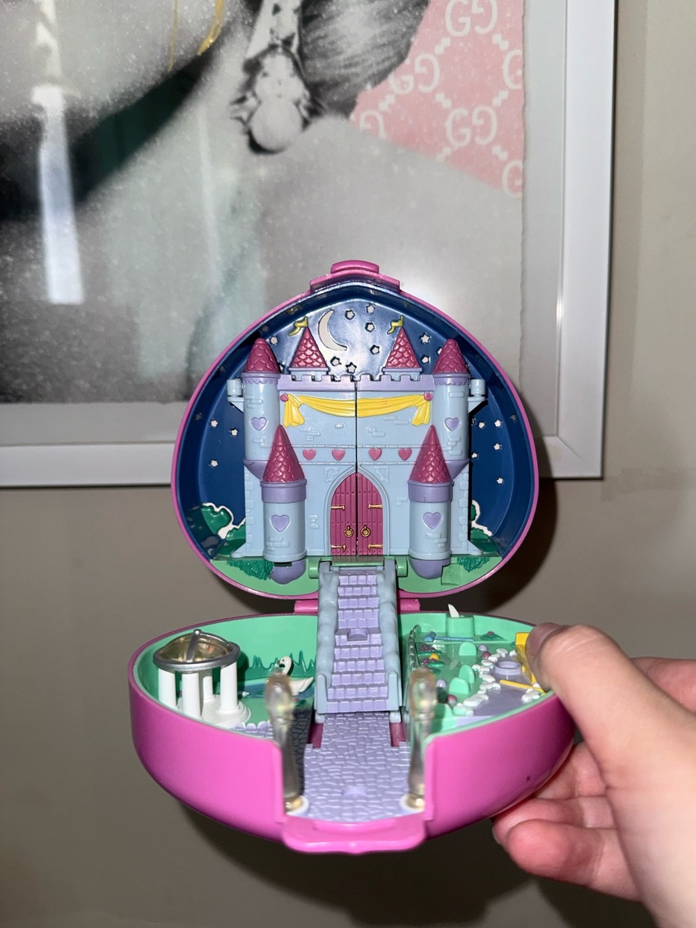Polly Pocket Starlight Castle with Swan